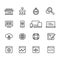 Web development outline icons, vector