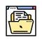 web document file color icon vector illustration