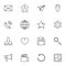 Web essentials line icons set