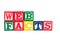 Web Facts - Alphabet Baby Blocks on white