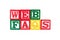 Web FAQS - Alphabet Baby Blocks on white