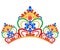 Web Flat crown king vector icon. Queen princess design crown gold royal corona.