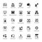 Web and Graphic Designing Solid Icons Design Set