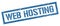 WEB HOSTING blue grungy rectangle stamp