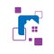 web hosting house of digital home logo design vector illustrations