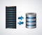 Web Hosting icon. Technology design. Vector graphic