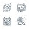 web hosting line icons. linear set. quality vector line set such as search, webpage, download