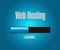 Web hosting loading bar sign concept