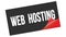 WEB  HOSTING text on black red sticker stamp