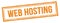 WEB HOSTING text on orange grungy vintage stamp