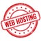 WEB HOSTING text on red grungy round rubber stamp