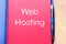 Web hosting write on notebook