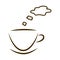 Web icon cups of coffee with steam cloud