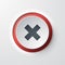 Web icon push-button cross cancel