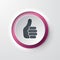 Web icon push button thumb up