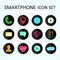 Web Icon Set for Smartphone, Smart Watch, Web, Internet. Vector Design Objects. Flat Design.