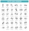 web icons collection - nuts and berries. Vector symbols