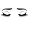 Web Illustration with woman`s eyes, eyebrows and eyelashes. Makeup Look. Tattoo design.