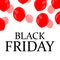 Web inscription black friday and red balls ea white background. banner for website discounts and sales, vector..