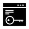 Web key vector glyph flat icon