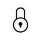 Web line icon image. Padlock icon vector