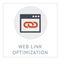 Web Link Optimization Simpel Logo Icon Vector Ilustration