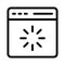 Web loading vector thin line icon