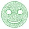 Web Mesh Glad Smiley Vector Icon