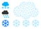 Web Mesh Snow Cloud Vector Icon and Source Icons