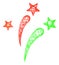 Web Mesh Star Fireworks Vector Icon