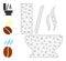 Web Mesh Toilet Smell Vector Icon and Original Icons