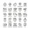 Web and mobile apps development line vector icons