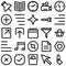 Web and Mobile Material Bold Isolated Vector Icons Set every single can be easily modified or edited