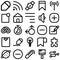 Web and Mobile Material Bold Isolated Vector Icons Set every single can be easily modified or edited