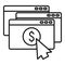 Web money page icon, outline style