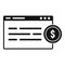 Web money page icon, simple style