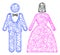 Web Net Muslim Marriage Couple Vector Icon