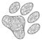 Web Net Paw Footprint Vector Icon