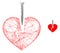 Web Network Crack Love Heart Vector Icon