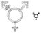 Web Network Three Gender Symbol Vector Icon
