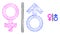 Web Network Toilet Gender Symbol Vector Icon