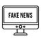 Web online fake news icon, outline style