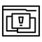 Web page alert icon outline vector. Antivirus data