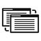 Web page backlink strategy icon, simple style