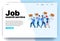 Web page design templates for job search service