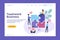 Web page design templates for online shopping, digital marketing, teamwork, business strategy and analytics. Modern vector illustr