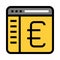 Web page euro color line icon