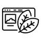 Web page farming robot icon, outline style