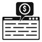Web page finance icon, simple style