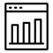 Web page graph icon, outline style
